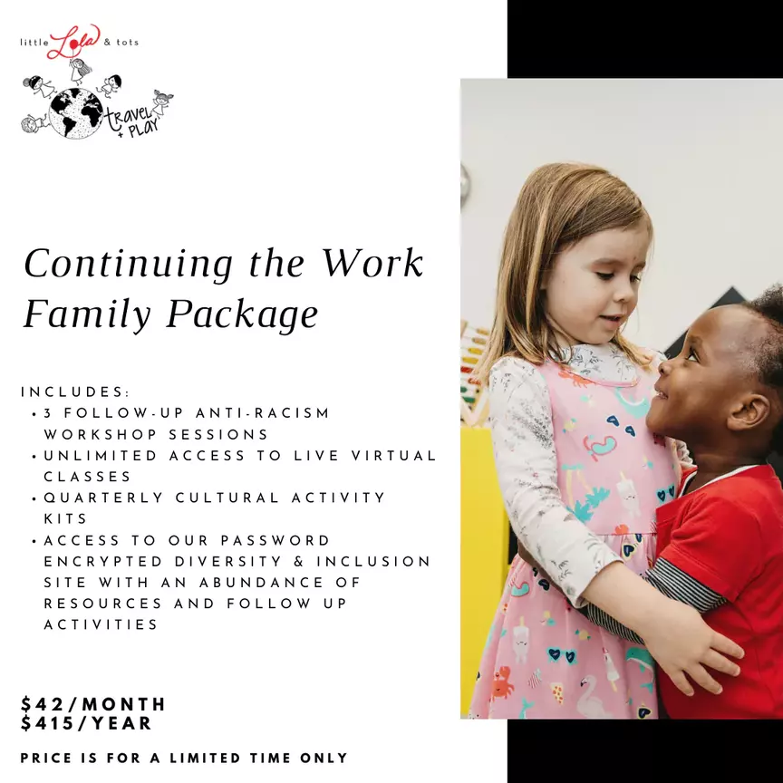 Advertisement for "Continuing the work", picture of two girls hugging each other