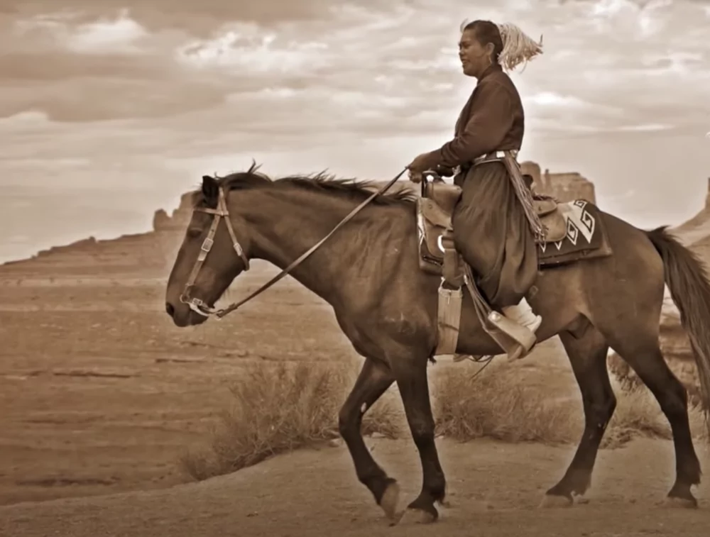 Image of a Native American on a horse - Native Americans for Kids: Cherokee, Apache, Navajo, Iroquois, and Sioux